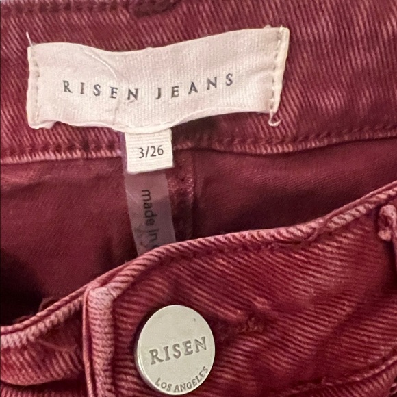 Risen Ankle Jeans in Brick Red Color Size 3/26 - Picture 2 of 8